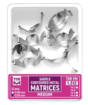 Saddle Contoured Metal Matrices large1.312 12 pcs № 2 (0.035mm) -TOR V M-Russia
