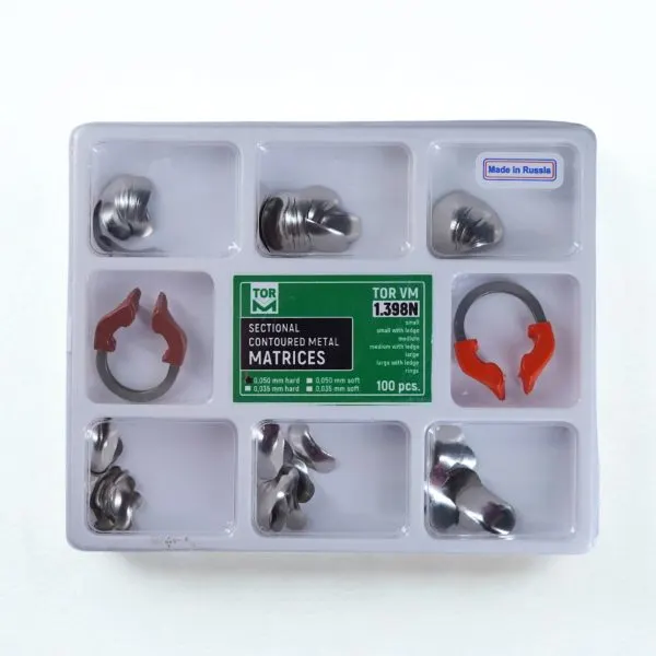 Set of Sectional Contoured Matrices № 1.398 100 pcs -Niti Rings -TOR VM -Russia