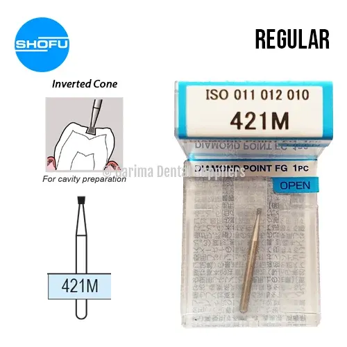Shofu Diamond Burs FG – Inverted Cone Shape – 421M