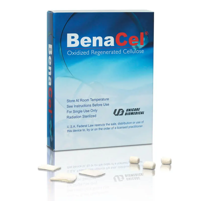 BenaCel Resorbable Hemostatic Dressing, unicare