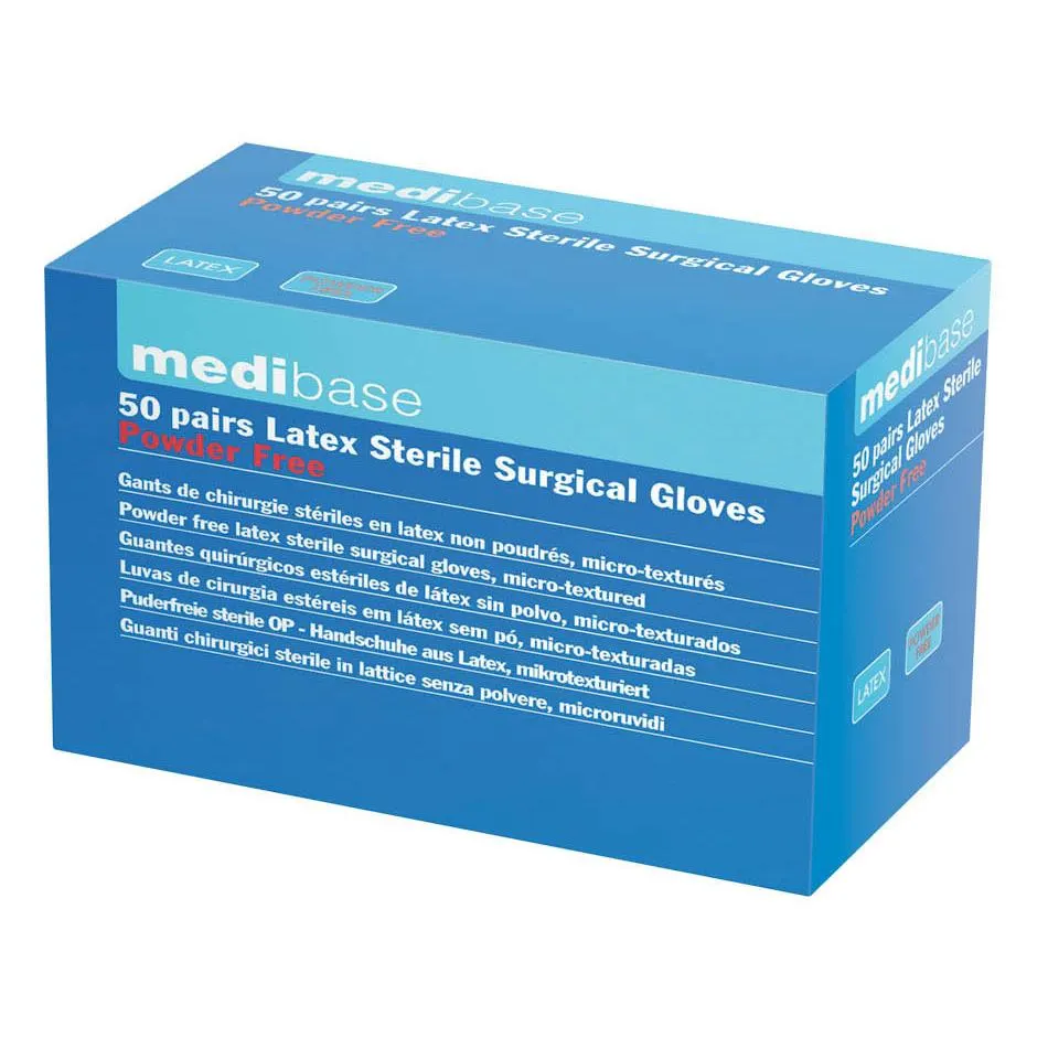 Sterile Surgical latex gloves, MEDIBASE