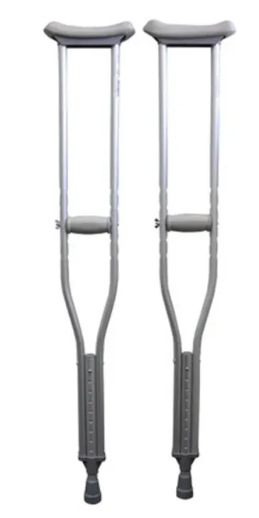 Adult Aluminum Underarm Crutches – Fully Adjustable