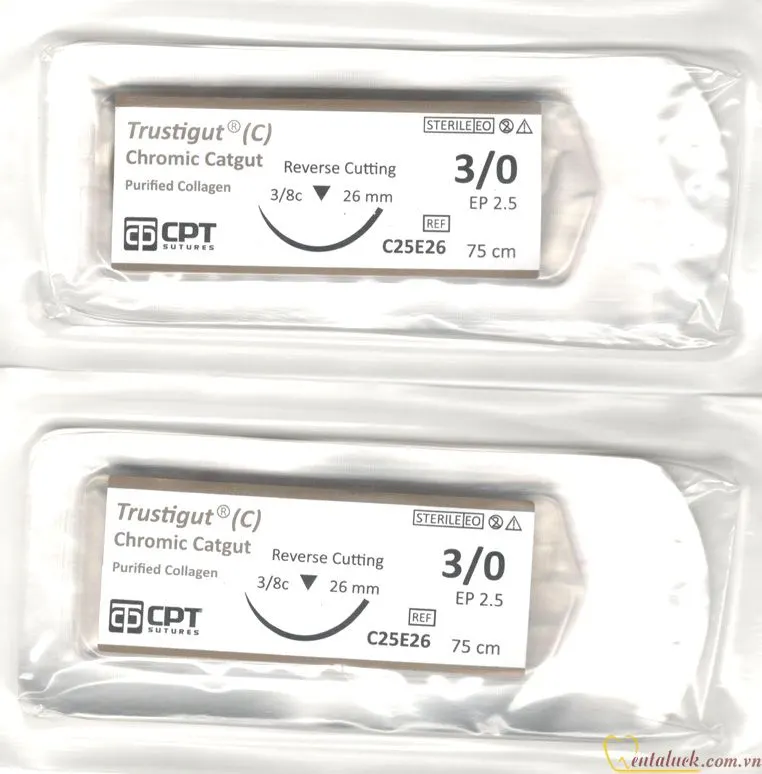 Chỉ khâu 3.0 Chromic Catgut