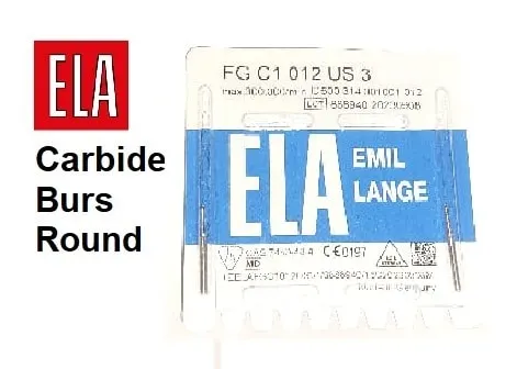 FG C1-012 Round Burs Size 3 (2PCS)-ELA-Germany