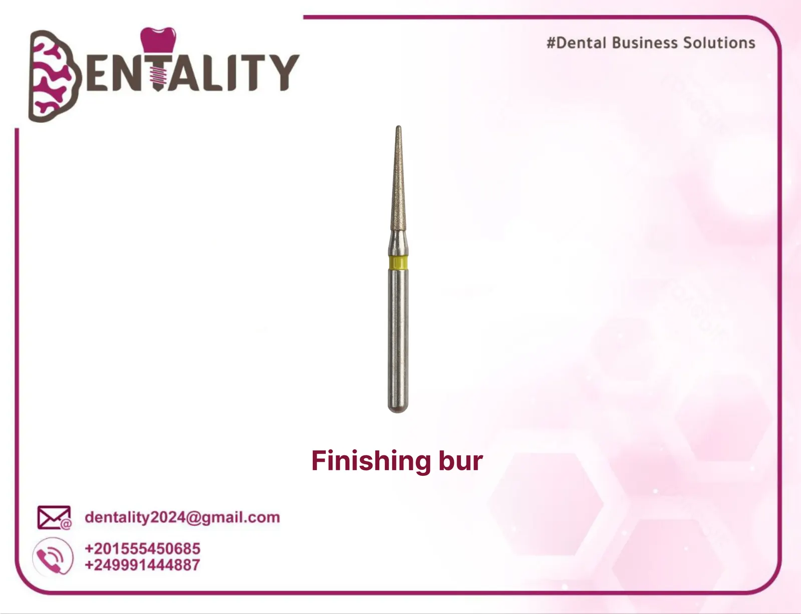 Finishing yellow bur