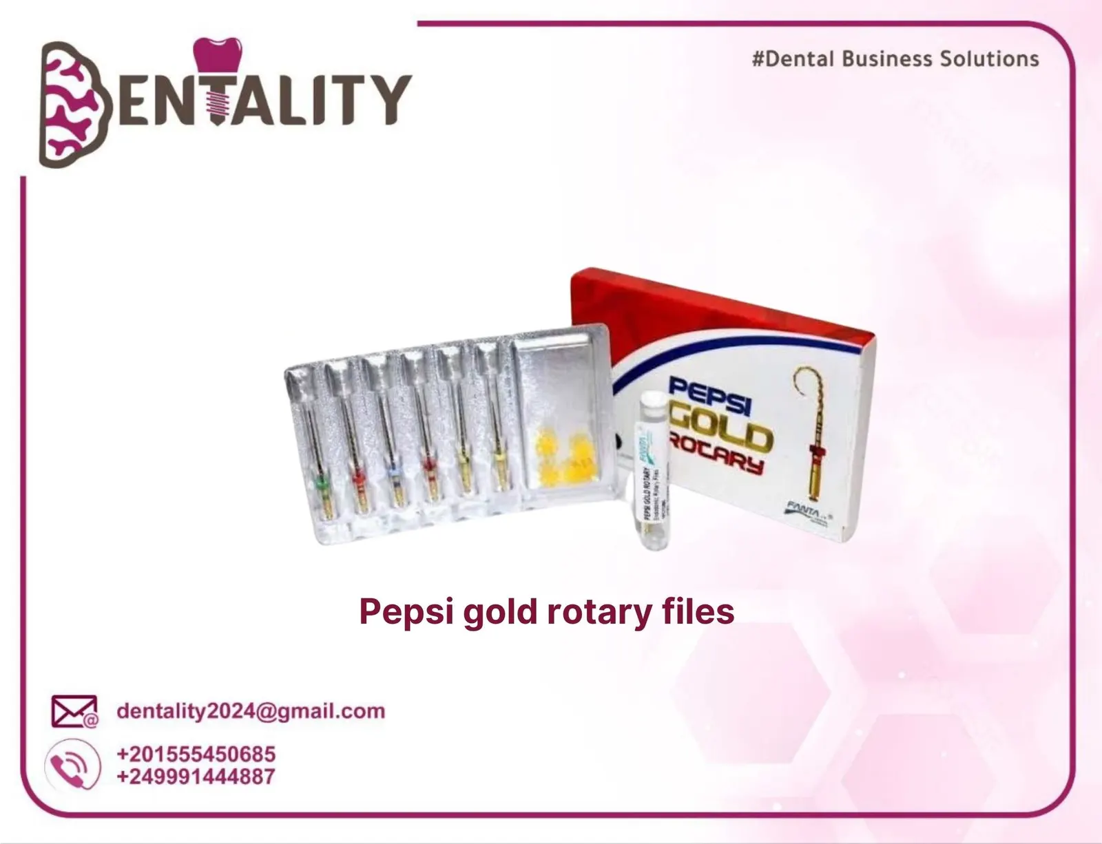 Pepsi gold rotary files