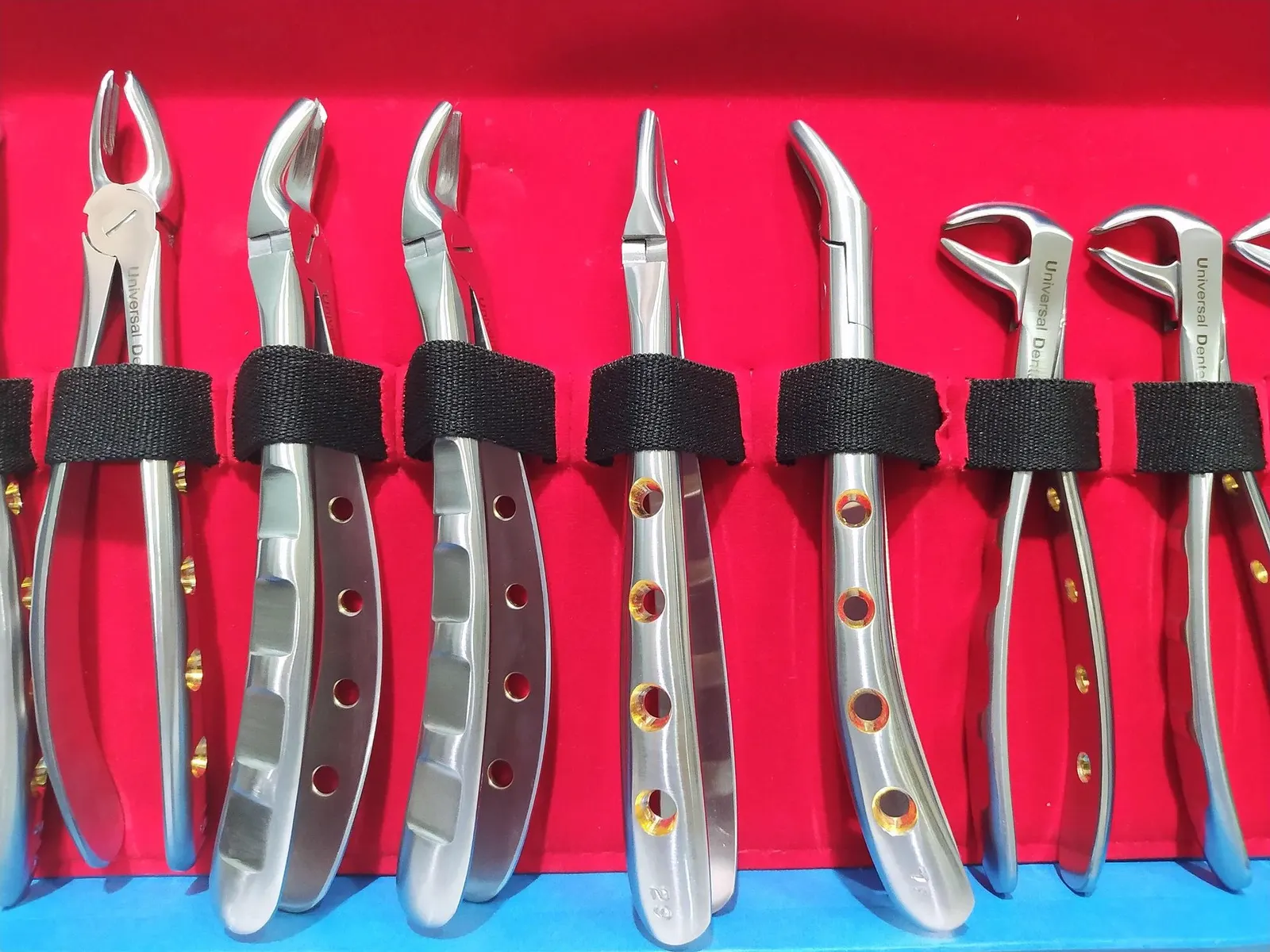 Extraction Forceps Kit Golden Holes