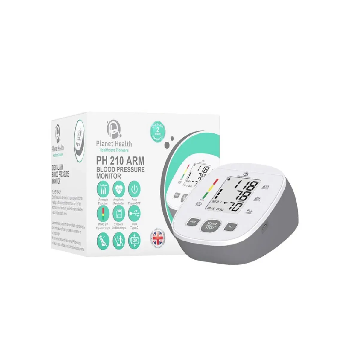 (Planet Health) PH210 BPM - جهاز قياس ضغط الدم