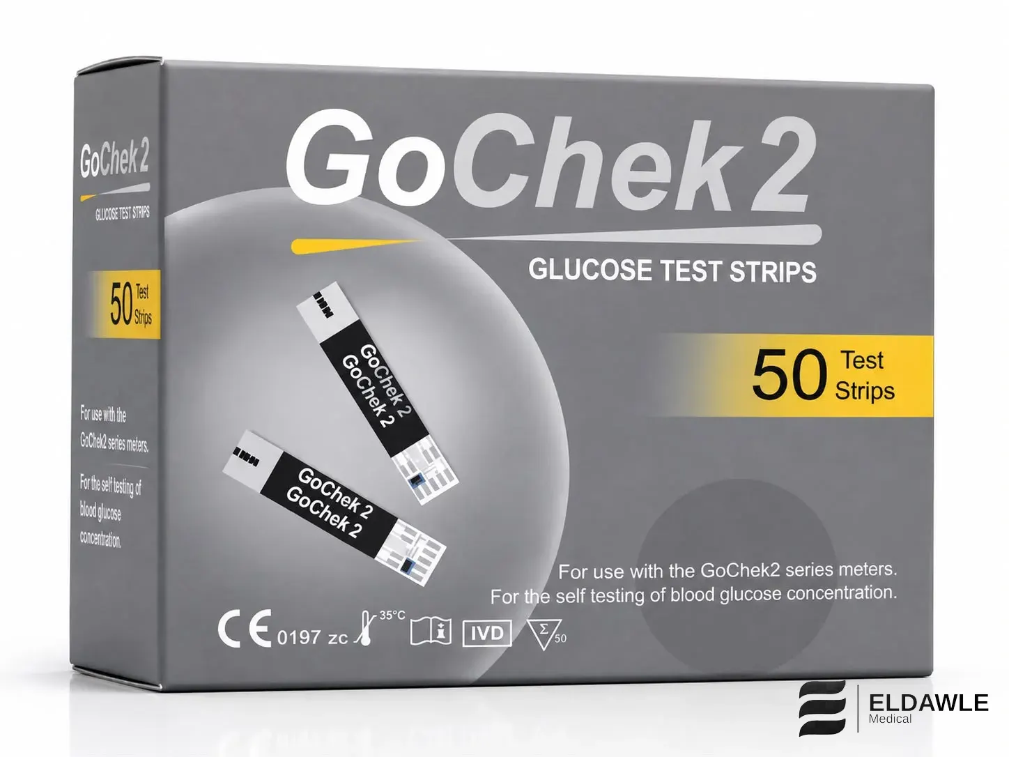 شرائط قياس السكر جو تشيك 2 (GoChek 2) (50 شريط اختبار).