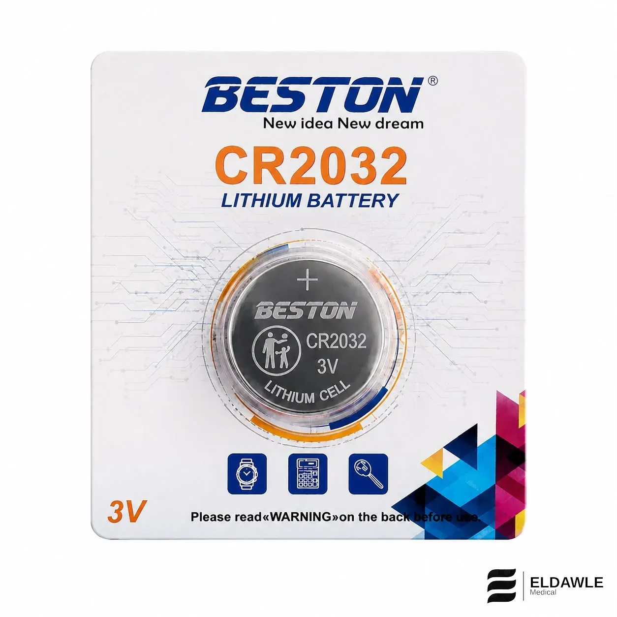 بطارية ليثيوم بيستون CR2032 3 فولت (Beston CR2032 Lithium Battery 3V)