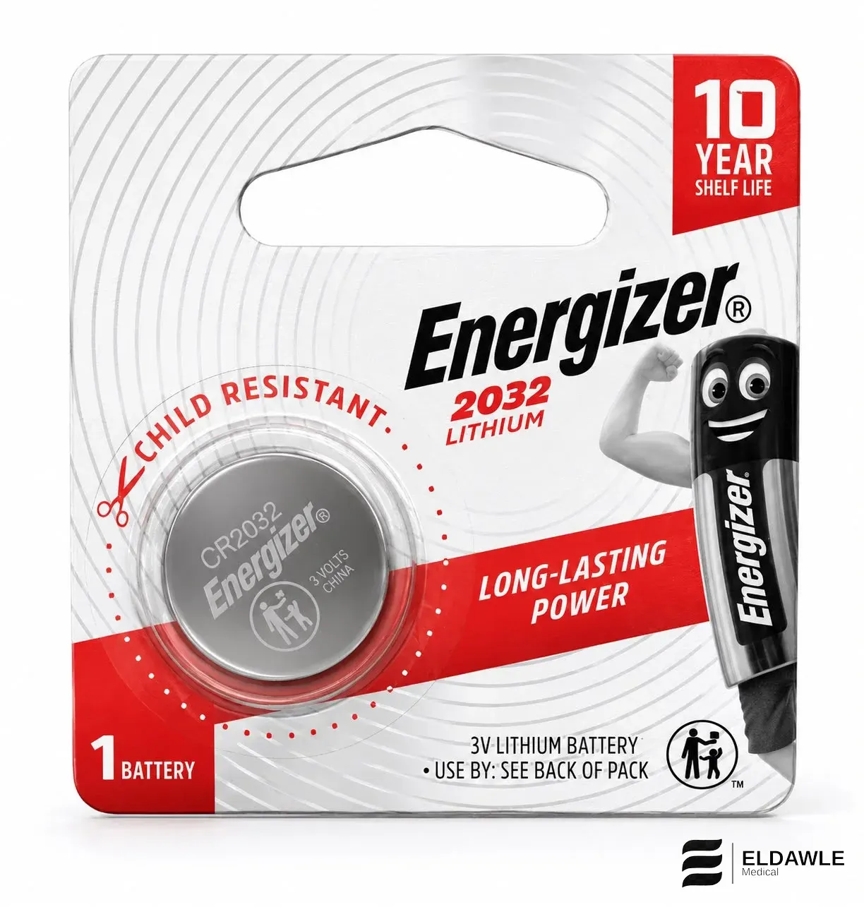 بطارية ليثيوم إنرجايزر CR2032 3 فولت (Energizer CR2032 Lithium Battery 3V)