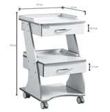 drawer + Acrylic material; Size 45x43x83cmColor:White/bl-mc06