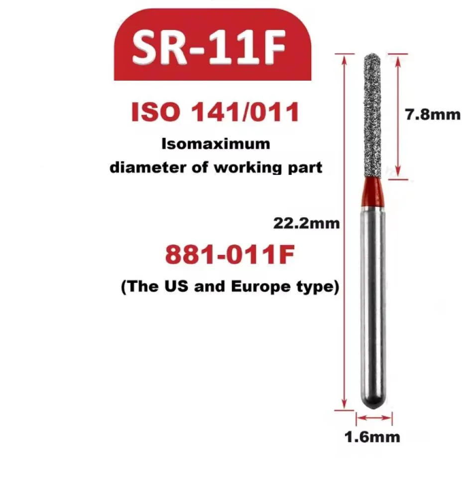 FG DIAMNID BUR ISO: 141/011-pack of 5 -SR-11F