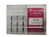 FG CARBIDE BUR SWORD ISO:107/012- ( pack of 3 ) - FG58