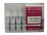 FG DIAMOND BUR super short Sword ISO:540/007- (pack of 3 ) - CF-SS25