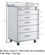 Mat acrylic; Size 51x43x83cm Color:White