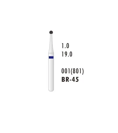 FG Diamond Round Bur Small ISO: 001/010 (pack of 5)- BR-45