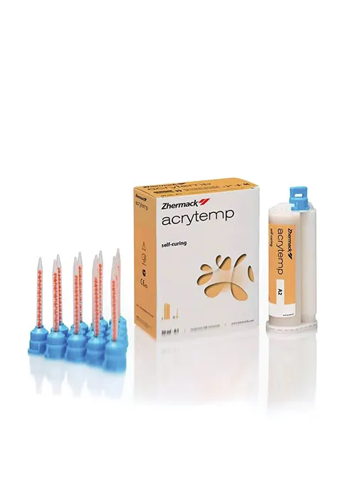 Acrytemp Self-Curing бисакриловая самополимеризующаяся пластмасса для изготовления временных коронок и мостов. Оттенок А2 • Zhermack Интернет-магазин стоматологических материалов