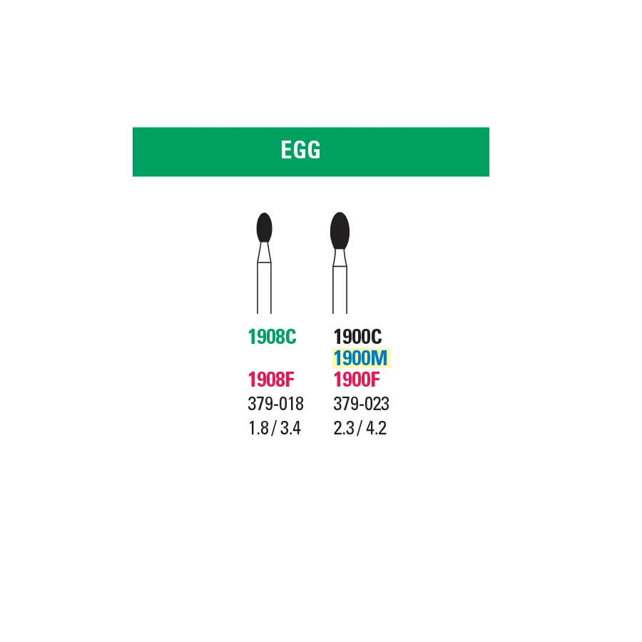 Egg – Microcopy NeoDiamond Burs | 25/pkg