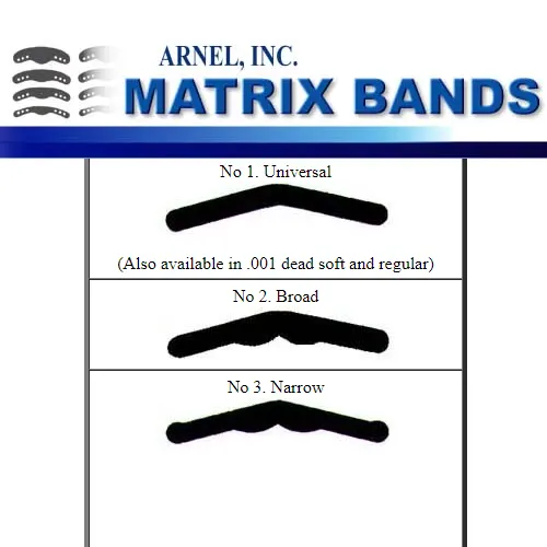 Stainless Steel Tofflemire Type Matrix Bands