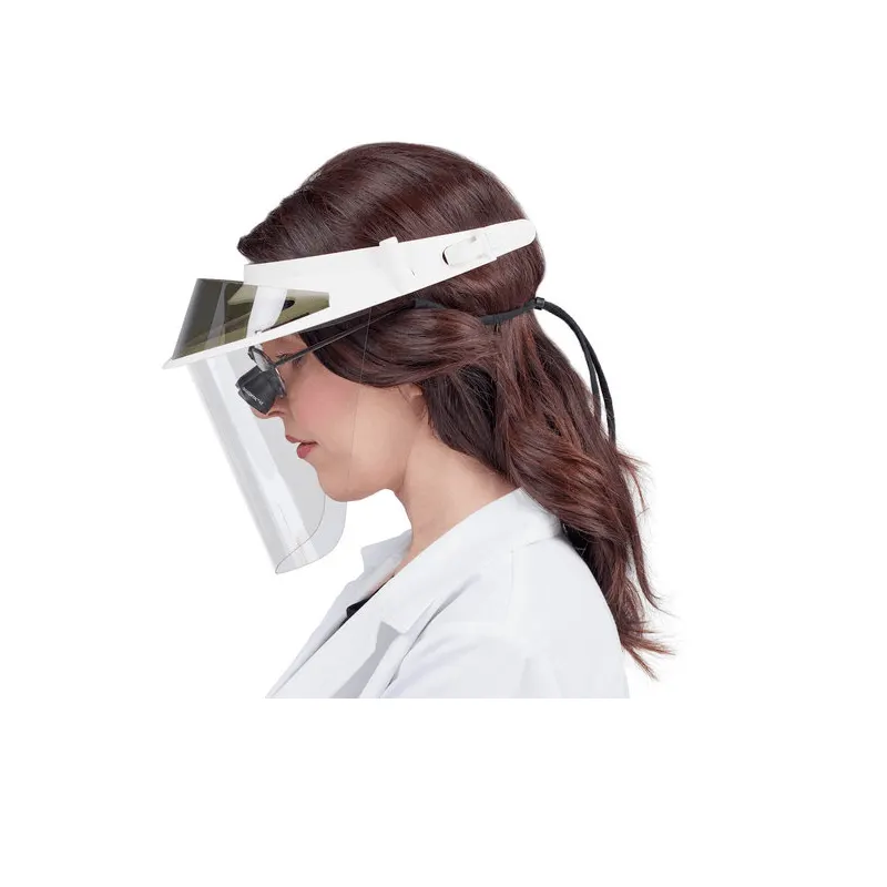 THE OP-D-OP II Face shield DESIGNED FOR USE WITH GLASSES, LOUPES + LIGHTS