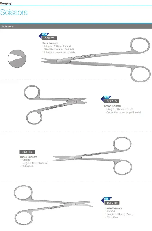 Osung Surgical Dental Scissor Original (Dean, Mahkota, Grange, Goldman Fox, Littauer)