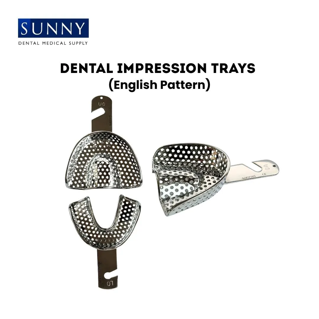 Impression Trays (English Pattern) (Perforated) Stainless Steel SS Dental