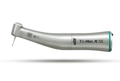 NSK Ti-Max X12 Titanium Non-Optic E Type Contra Angle Handpiece 10:1 Reduction For CA burs