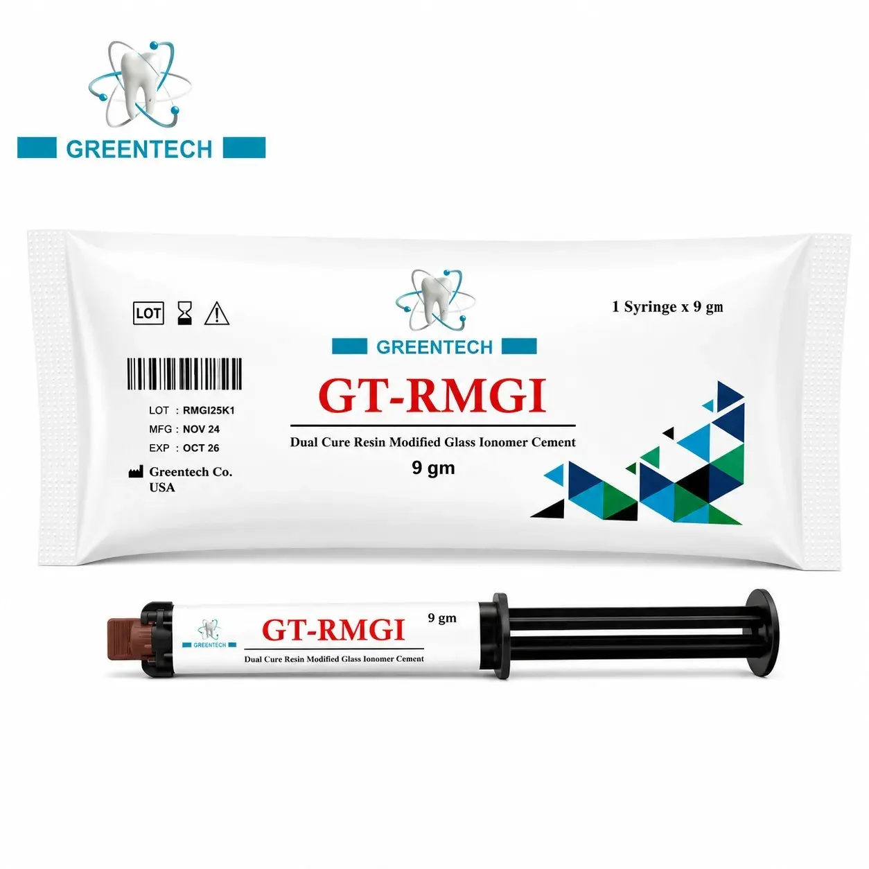 GT – RMGI (Dual Cure Resin Glass Ionomer Cement) – Greentech