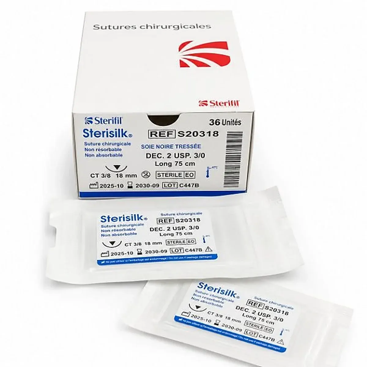 Fil de suture non résorbable sterifil 1 pcs