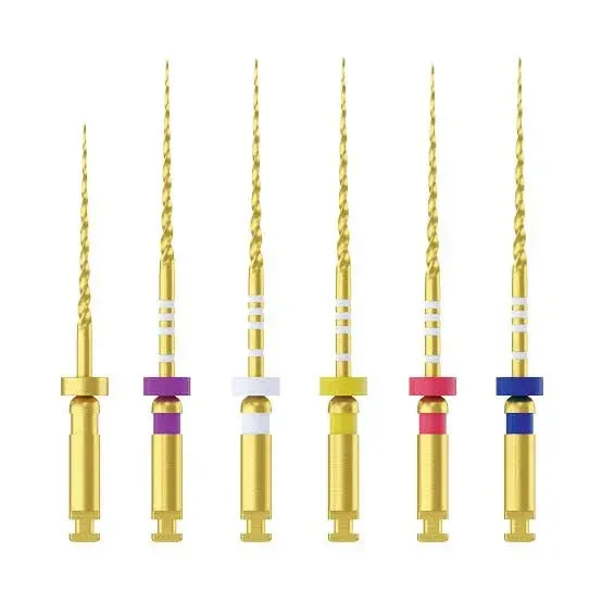Gold Rotary Endodontic Files 25mm Mixed Sx–F3