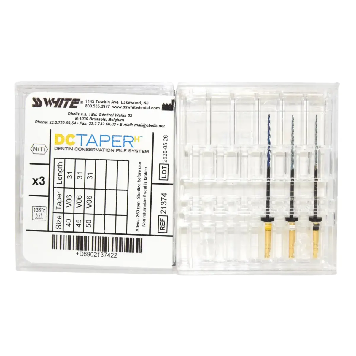 DCTAPERH ROTARY FILE 40/45/50 31MM ASSORTED – 3 PACK