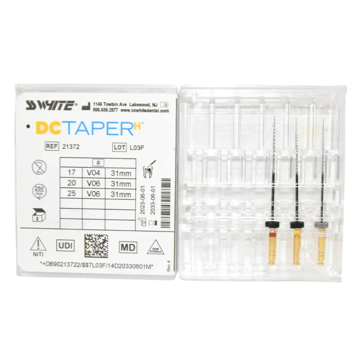 DCTAPERH ROTARY FILE 17/20/25 31MM ASSORTED – 3 PACK