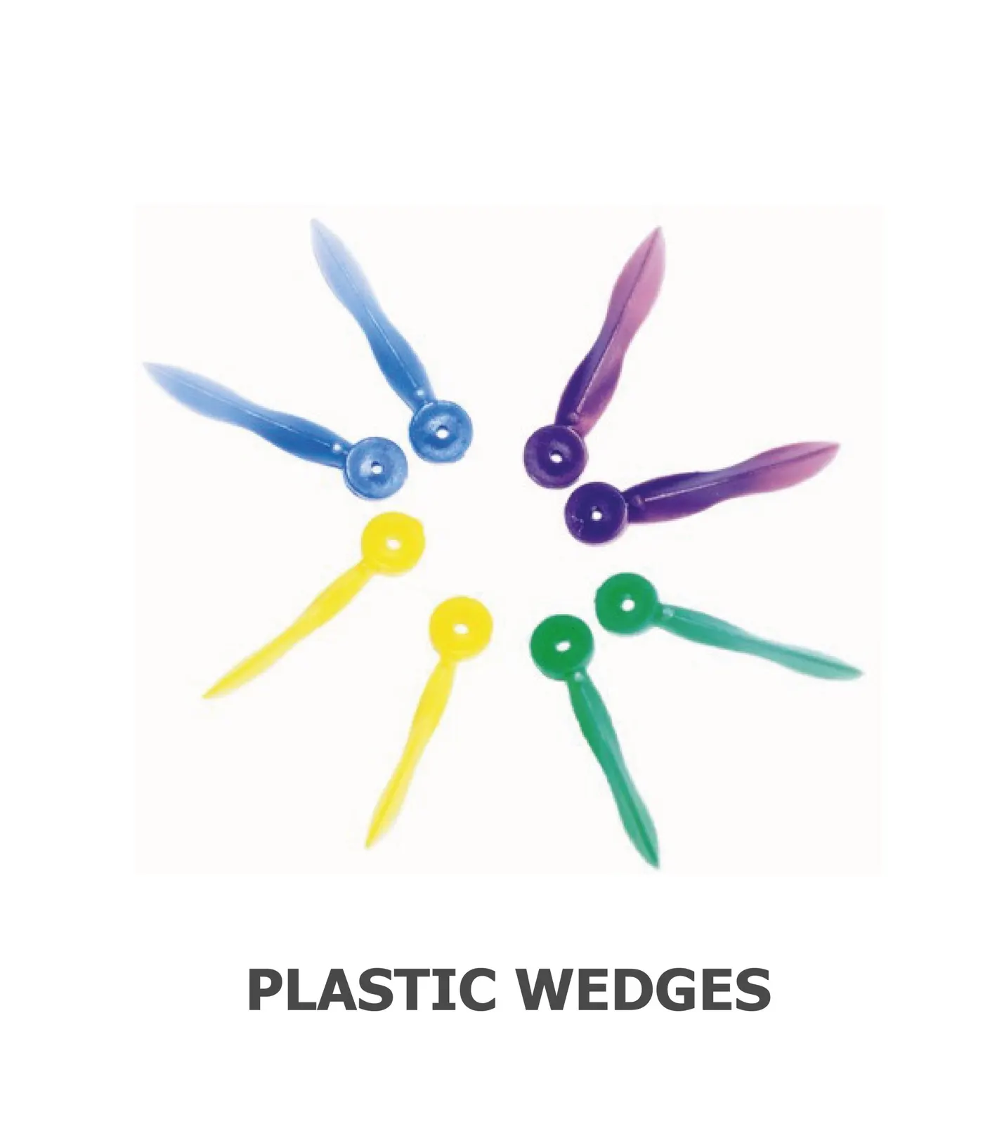 PLASTIC WEDGES (100 PCS) ASSORTED