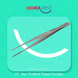 De bakey tissue forceps non toothed atraumatic straight
