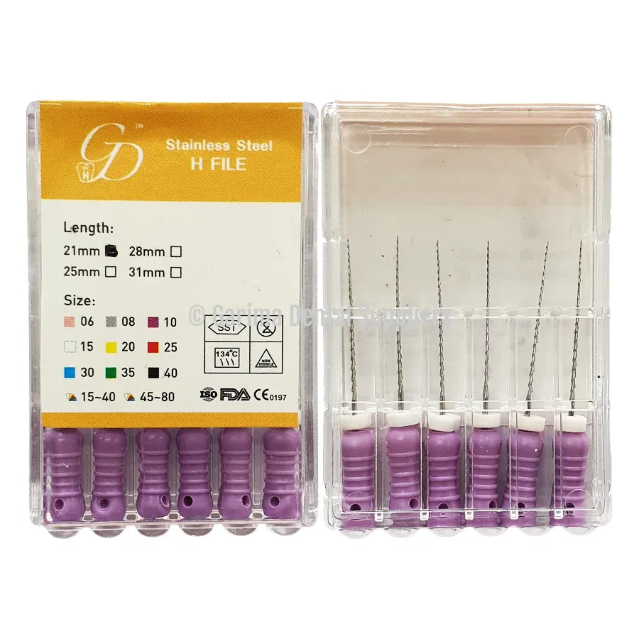 GDS Stainless Steel H-Files 21mm #10