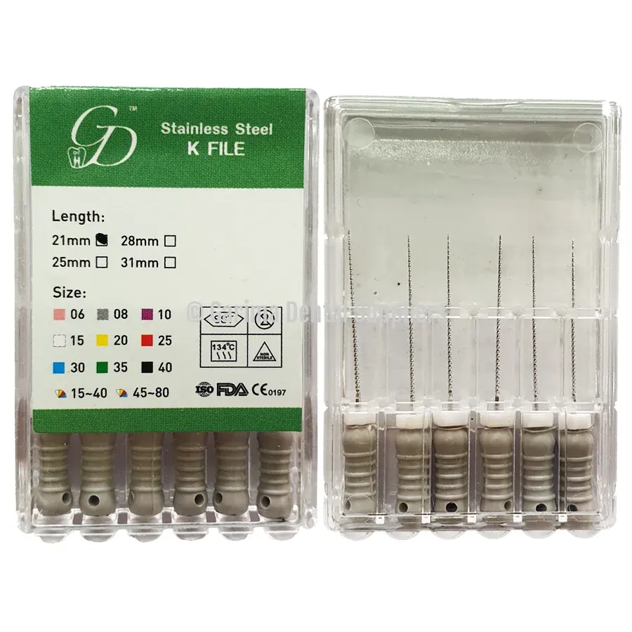 GDS Stainless Steel K-Files 21mm #08