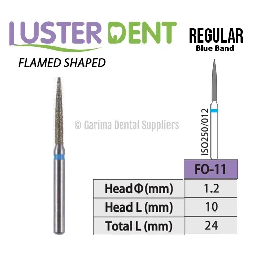 Lusterdent Diamond Bur FG – Flamed Shaped #FO-11