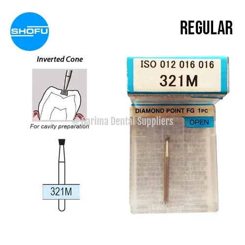 Shofu Diamond Burs FG – Inverted Cone Shape – 321M