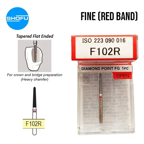 Shofu Diamond Bur FG – Tapered Round – Fine Shank, F102R