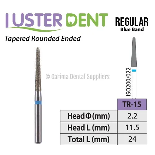 Lusterdent Diamond Bur FG – Tapered Round Ended #TR-15