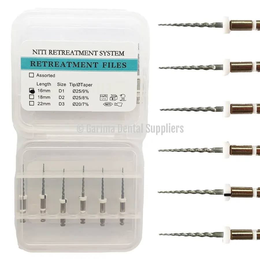GDS NiTi Re-Treatment Rotary Files 16mm #D1