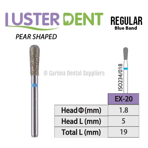 Lusterdent Diamond Bur FG – Pear Shaped #EX-20