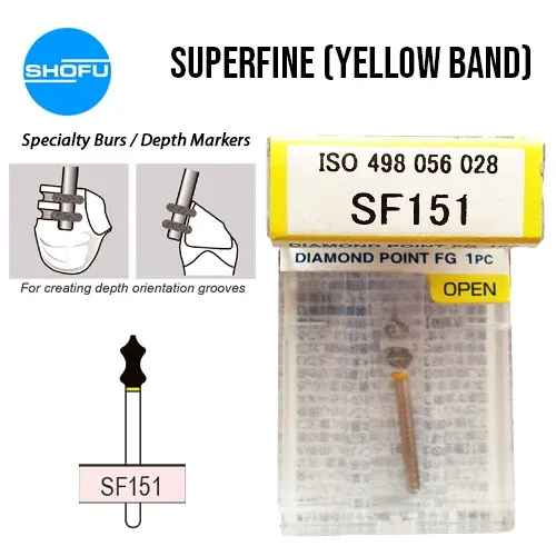 Shofu Diamond Burs FG – Speciality Shape – Super Fine, SF151