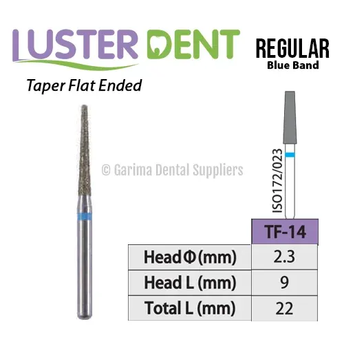 Lusterdent Diamond Bur FG – Tapered Flat Ended #TF-14