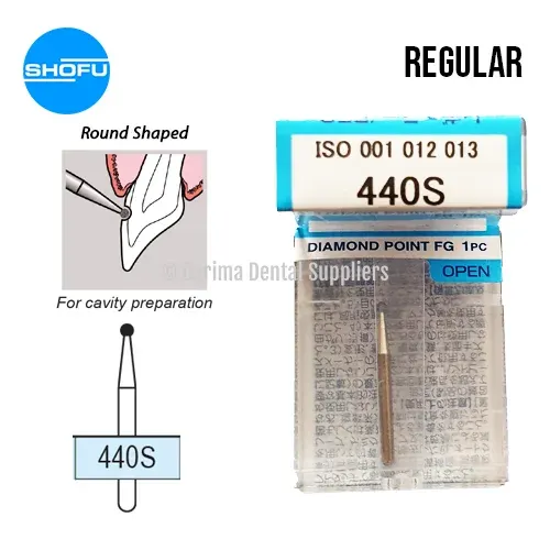 Shofu Diamond Burs FG – Round Shape – Normal, 440S