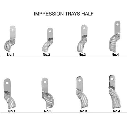 Ace Kit – Impression Dentulous Perforated Half Tray Set of 8pcs