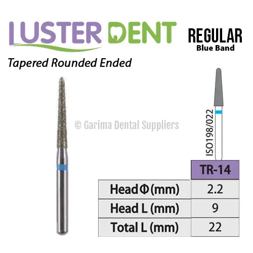 Lusterdent Diamond Bur FG – Tapered Round Ended #TR-14