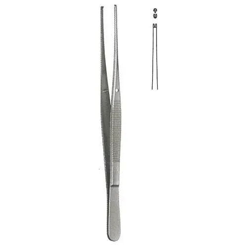 Ace Tissue Forcep Semken Straight 1×2 12.5cm