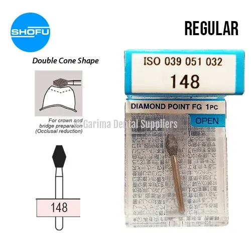 Shofu Diamond Burs FG – Double Cone #148